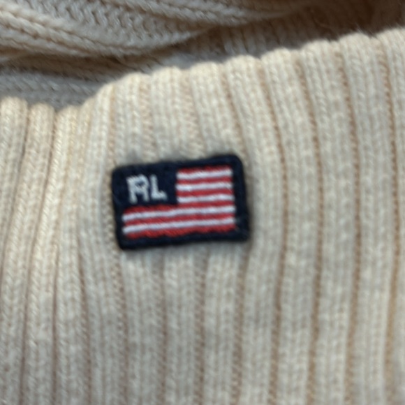 Ralph Lauren vintage full frontal zip to mock neck long sleeve ribbed sweater - Picture 3 of 10